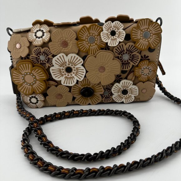 COACH Dinky with Crystal Tea Rose Crossbody Bag - Picture 5 of 9